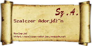 Szalczer Adorján névjegykártya